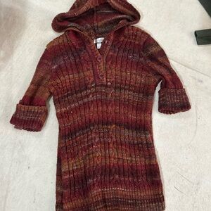 Women's Multicolor Hooded Sweater